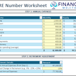 FIRE number worksheet - Finance Mojito